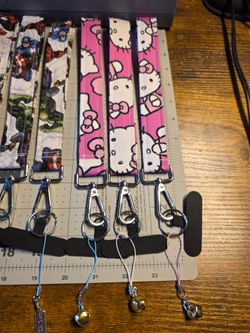 Hello Kitty Fabric Wristlet Phone Keychain