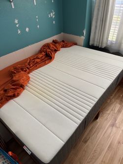 Bed frame with mattress