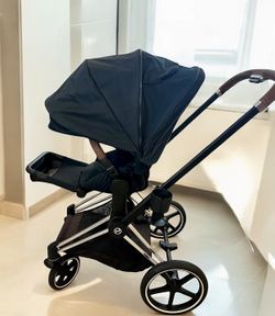 Cybex Priam 3 Stroller - Deep Black / Chrome Frame