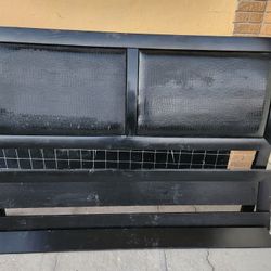 King Head Board Bed Frame Black