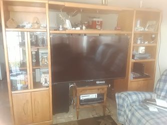 Entertainment center with table. Without TV.