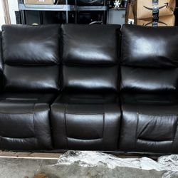 Leather Power Reclining Sofa