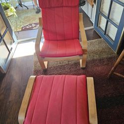IKEA Lounge Chair And Ottoman