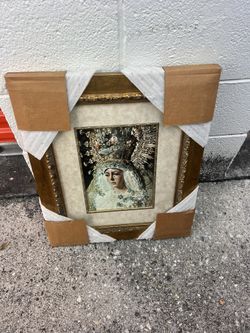 Framed Religious Artwork of Madonna