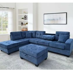 Beautiful 😍Blue  Sectional Sofa (Available In Other Color )