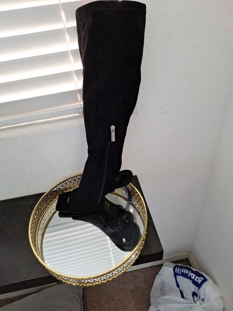 Open Toe Knee High Boot