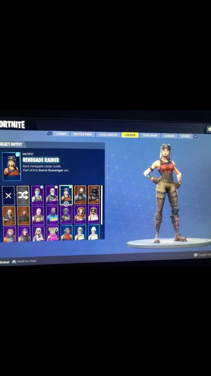 Fortnite account renegade raider and skull trooper