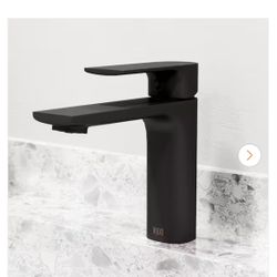 VIGO Davidson Single Handle Single-Hole Bathroom Faucet Sink in Matte Black