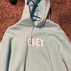 Mint green Obey hoodie