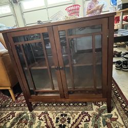 Wooden Glass Door Cabinet 