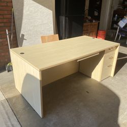 Desk And Detached Cabinet