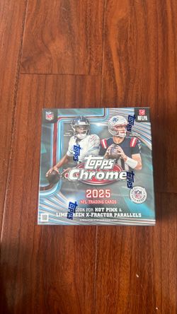2025 Topps Chrome Football NFL Mega Box Sealed