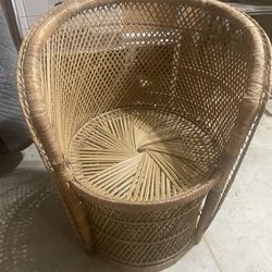 Woven Cane Emmanuelle Style Chairs