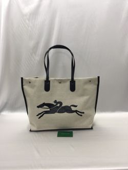 Longchamp Large Canvas Tote Bag