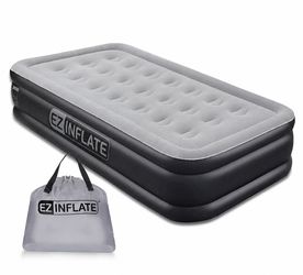 EZ Inflate Twin Air Mattress with Carry Bag