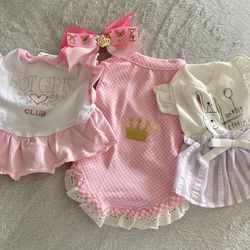Easter Pup Dog 3 Adorable Sz S Girl Dresses 
