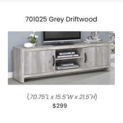 Grey Driftwood TV Console 