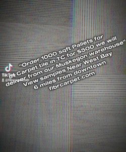Order 1000 sqft Pallets of Carpet tile in TC for $500