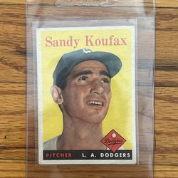 1958 Topps #187 Sandy Koufax Card