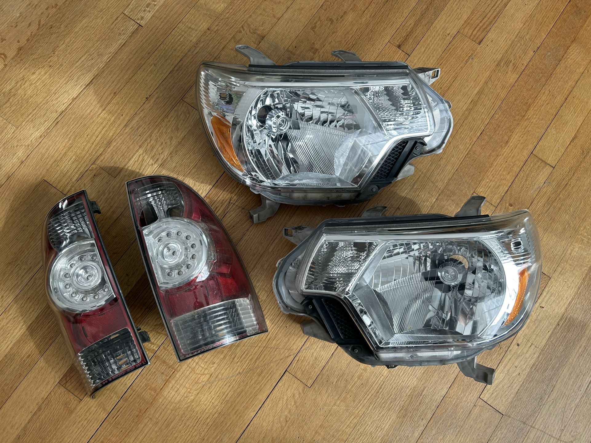 Toyota Tacoma OEM headlight/taillight housings.