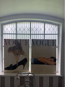 Vintage Vogue Magazine Cover Wall Art Panels - Set of 2