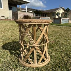 Vintage Caneback Plant Stand 