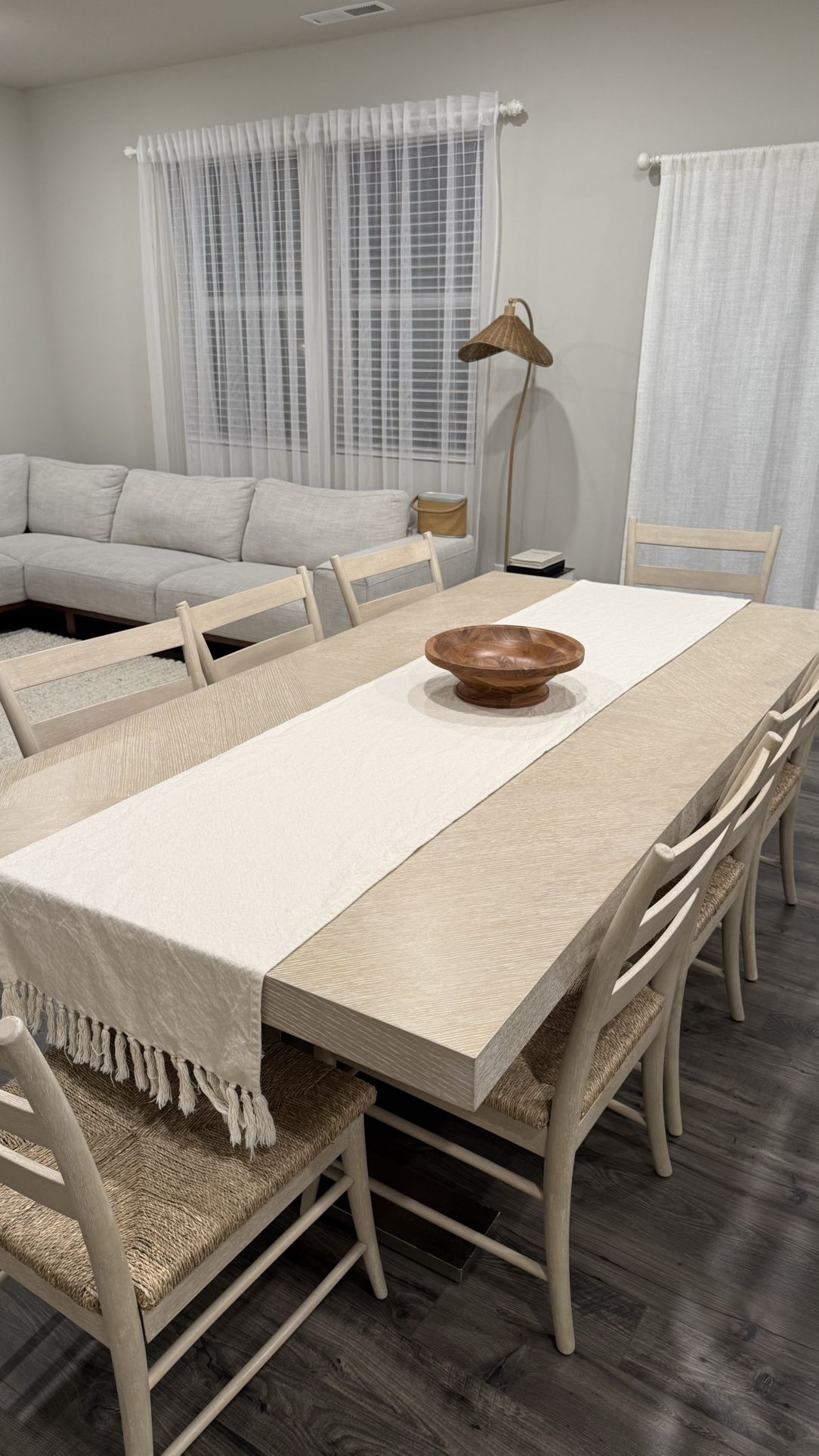 Macy’s dining table with chairs