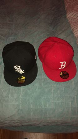 Two Hats , One Red Soxs The Other Whit soxs Both Size (7 1/2)