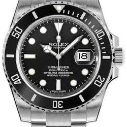 Rolex Submariner Date Oystersteel Black Dial Men's Watch 