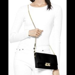 New Michael Kors Cece Large Leather convertible crossbody color dark Atlantic $100 Or Best Offer