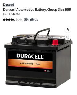 “NEW” Duracell Automotive Battery Group Size 96R - $100