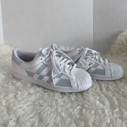 Adidas Originals Superstar Cloud White & Halo Blue NWT Men’s 7.5 or Women’s 8.5
