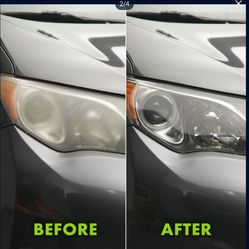 Faded Headlight repair // Smokey lens Sun Damaged Faded Lens headlight Clear repair // Head Lights Repair Buff Fix Lexus Toyota Mercedes