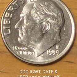 Two 1999p Dimes Both Have Double Dies On The Rev And The Obvs 1 Has Full Bands & Grease Die
