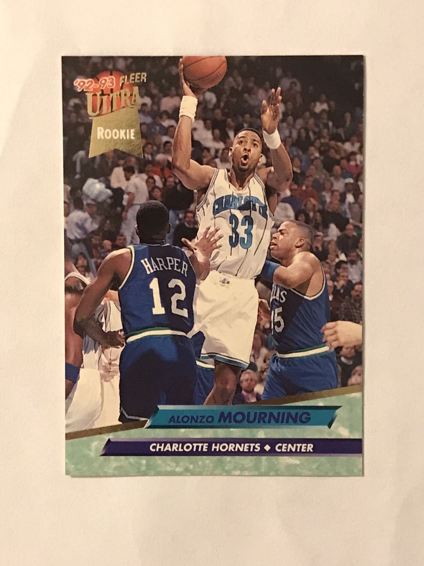 1992-93 Fleer Ultra Alonzo Mourning Rookie RC #234 Charlotte Hornets
