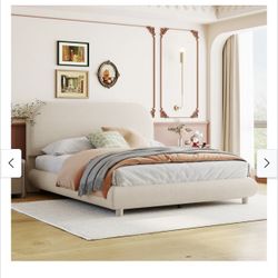 Modern Teddy Upholstered Full Bed Frame