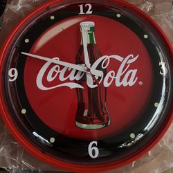 Coca Cola Coke Collectible Hanging Hanover Disk Clock