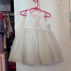 White Sparkly Girl Dress