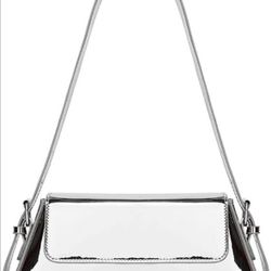 Silver Metallic clutch new