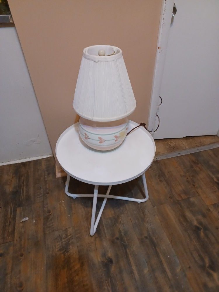 Small round side table