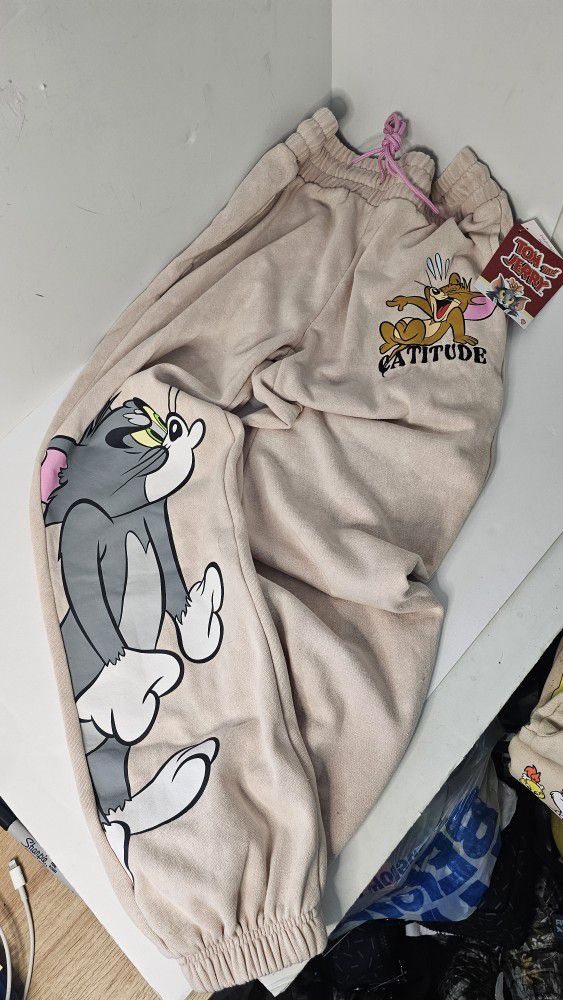 Womens Med Tom And Jerry Catitude Jogger Pants 