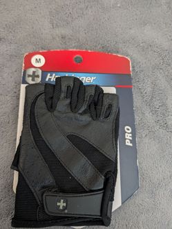 Harbinger Pro Weightlifting Gloves – Real Leather – Size Medium