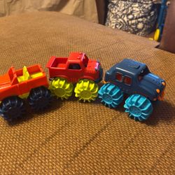 3 Battat Plastic Toy Cars