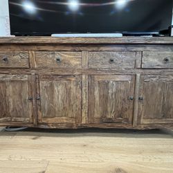 Gorgeous Jungle Rustic Vintage Cabinet, Solid Wood.