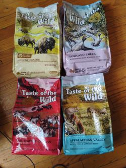 Taste of the Wild 5 lbs all 4 bags