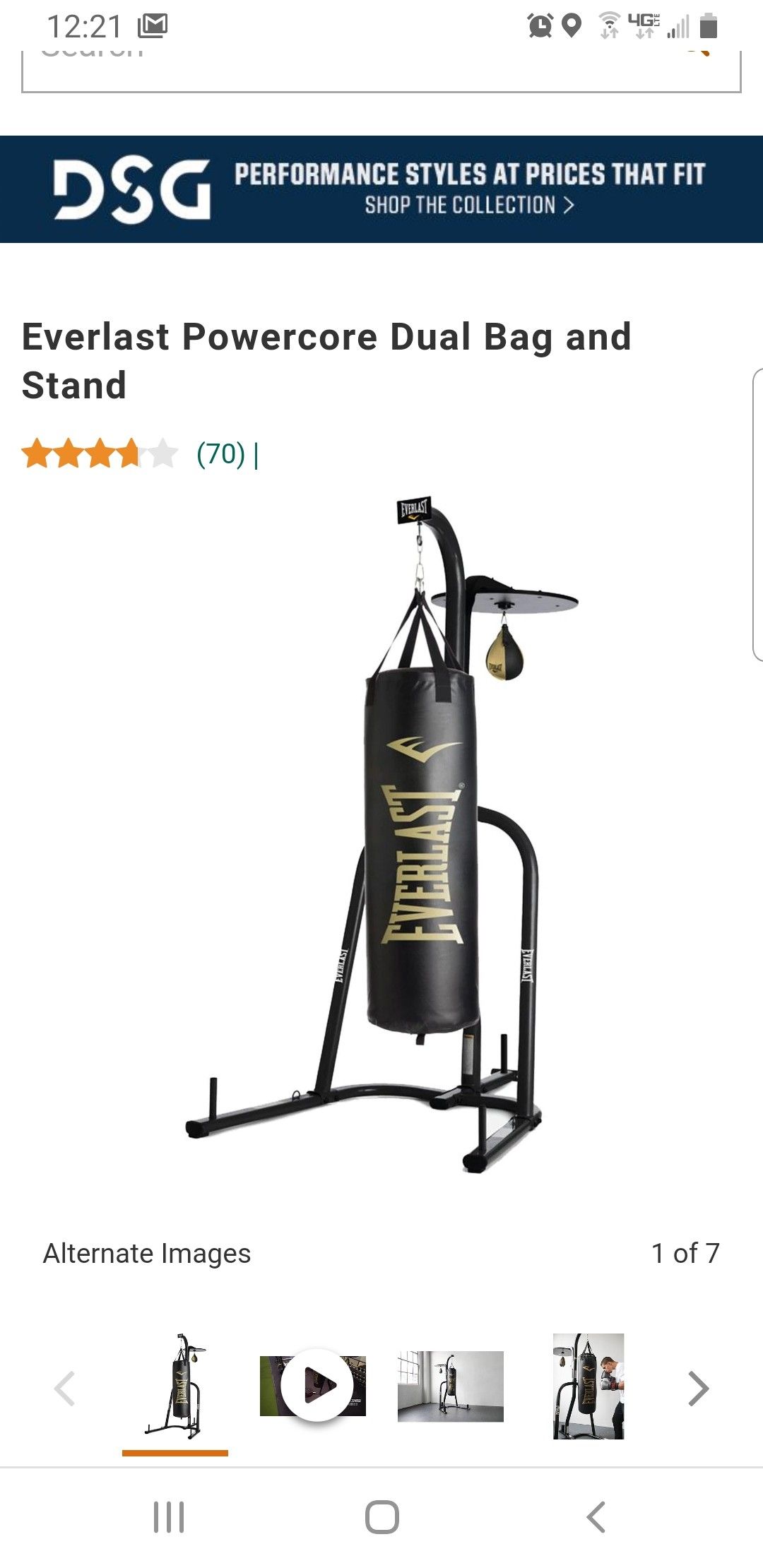 Everlast Heavy Bag / Speed Bag Stand