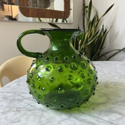 Mid Century Blown glass Pitcher 