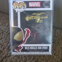 Autographed Funko POP! Spider-Man: Miles Morales Iron Spider | Signed byMike Gustovich
