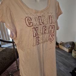  BEAUTIFUL NEW PINK BLING TEE BY CALVIN KLEIN! 