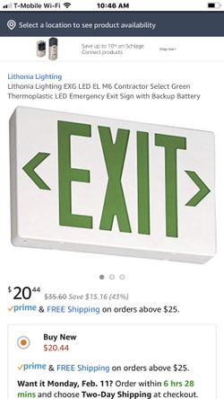 Electric Exit sign